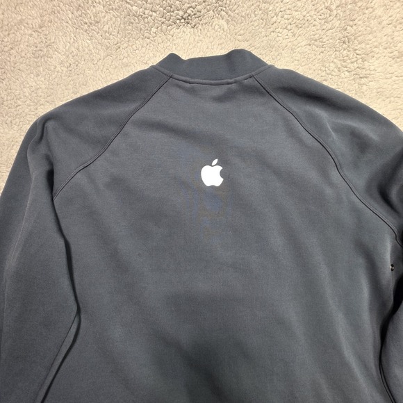 Apple Full Zip Jacket Size 2XLT Apple Logo Employee Blue Coat Zip Pockets - Picture 4 of 16